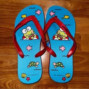 KEROPPI Flip Flops VACATION Hello Kitty Sanrio LootCrate EXCLUSIVE NWT 2017